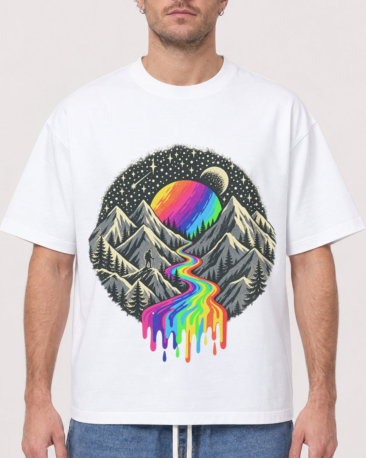 Mockup Boxy Heavyweight Tee White male close-up 08