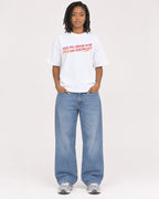 Mockup Boxy Heavyweight Tee White female full-body 15