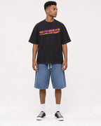 Mockup Boxy Heavyweight Tee Black male full-body 15