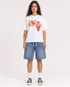 Mockup Boxy Heavyweight Tee White female full-body 06