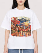 Mockup Boxy Heavyweight Tee White female close-up 01