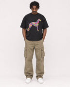 Mockup Boxy Heavyweight Tee Black male full-body 04