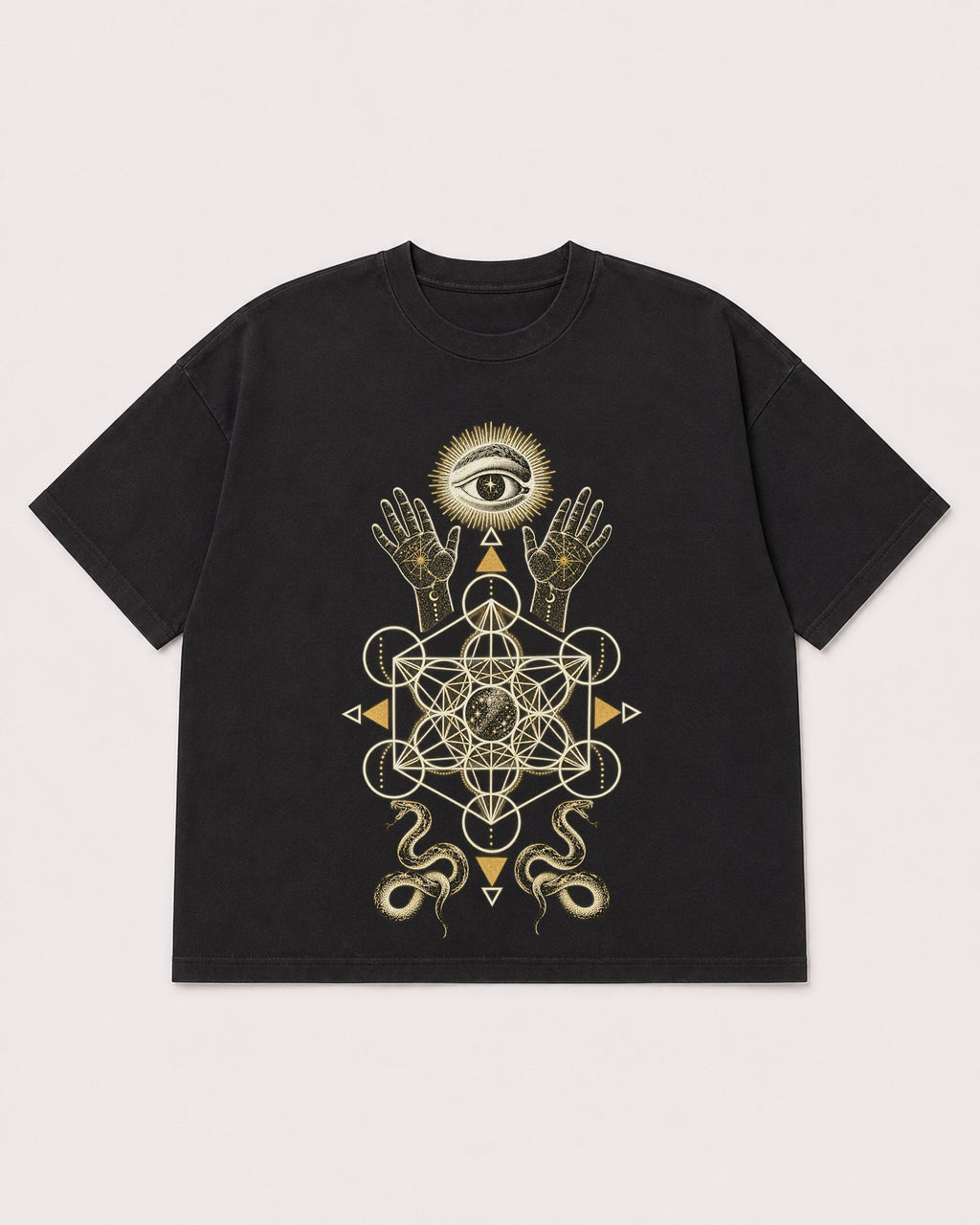 Mockup Boxy Heavyweight Tee Black product