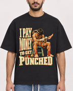 Mockup Boxy Heavyweight Tee Black male close-up 07