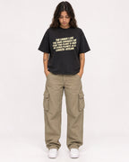Mockup Boxy Heavyweight Tee Black female full-body 06