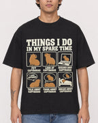 Mockup Boxy Heavyweight Tee Black male close-up 06