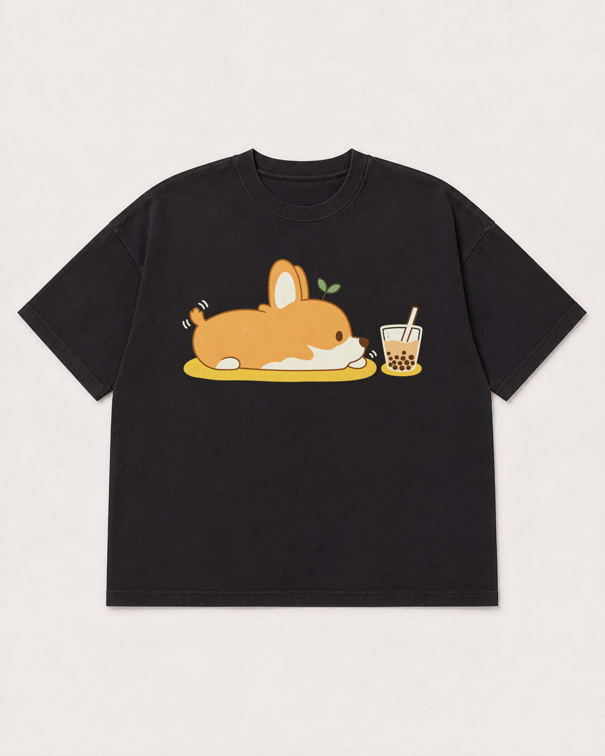 Mockup Boxy Heavyweight Tee Black product