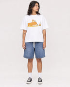 Mockup Boxy Heavyweight Tee White female full-body 36