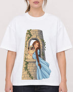 Mockup Boxy Heavyweight Tee White female close-up 29
