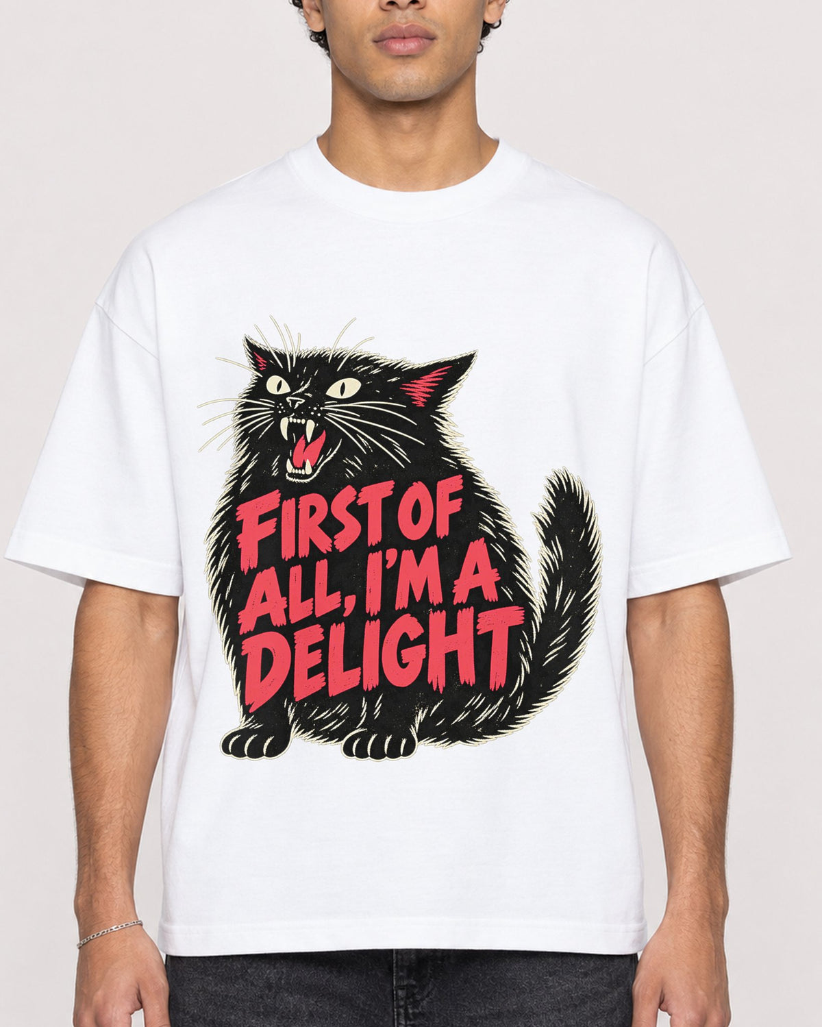Mockup Boxy Heavyweight Tee White male close-up 10