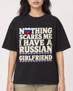 Mockup Boxy Heavyweight Tee Black female close-up 02