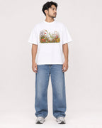 Mockup Boxy Heavyweight Tee White male full-body 02