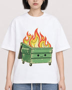 Mockup Boxy Heavyweight Tee White female close-up 11