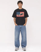 Mockup Boxy Heavyweight Tee Black male full-body 06