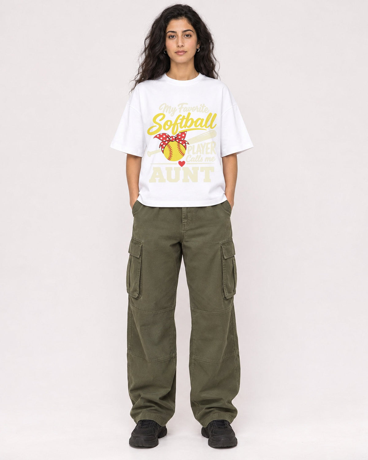 Mockup Boxy Heavyweight Tee White female full-body 07