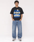 Mockup Boxy Heavyweight Tee Black male full-body 06
