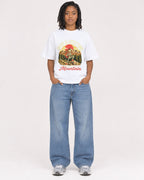 Mockup Boxy Heavyweight Tee White female full-body 15