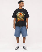 Mockup Boxy Heavyweight Tee Black male full-body 15