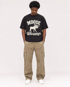 Mockup Boxy Heavyweight Tee Black male full-body 24