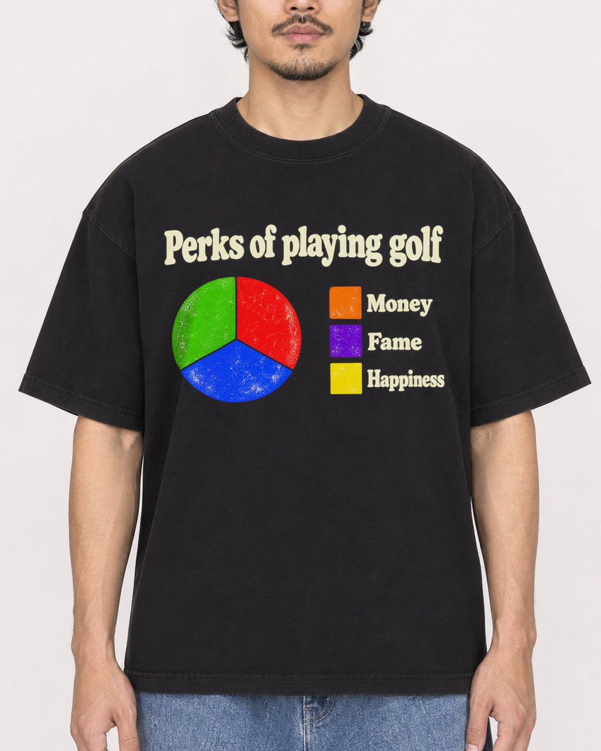 Mockup Boxy Heavyweight Tee Black male close-up 02