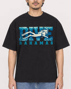 Mockup Boxy Heavyweight Tee Black male close-up 02