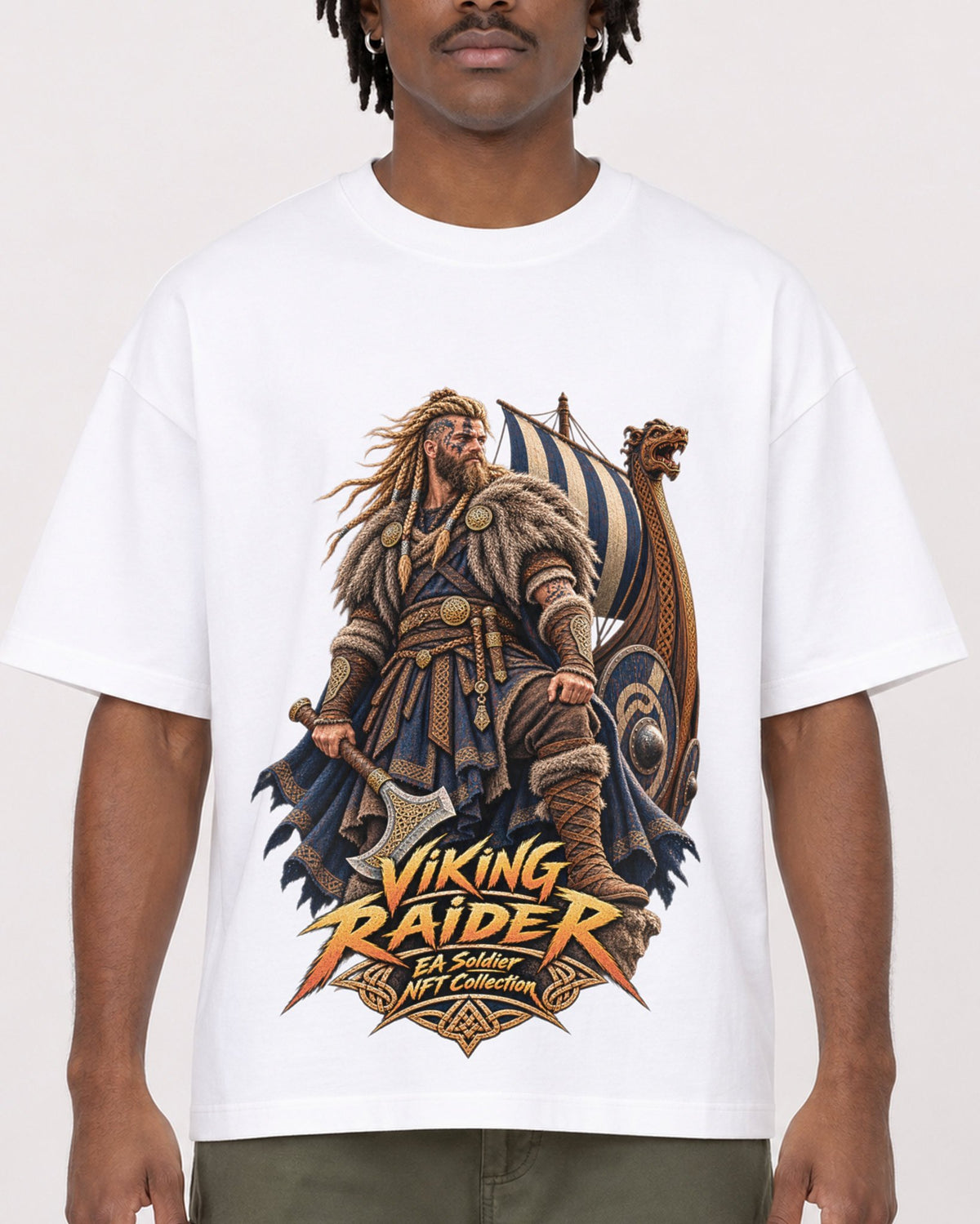 Mockup Boxy Heavyweight Tee White male close-up 04