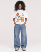 Mockup Boxy Heavyweight Tee White female full-body 05