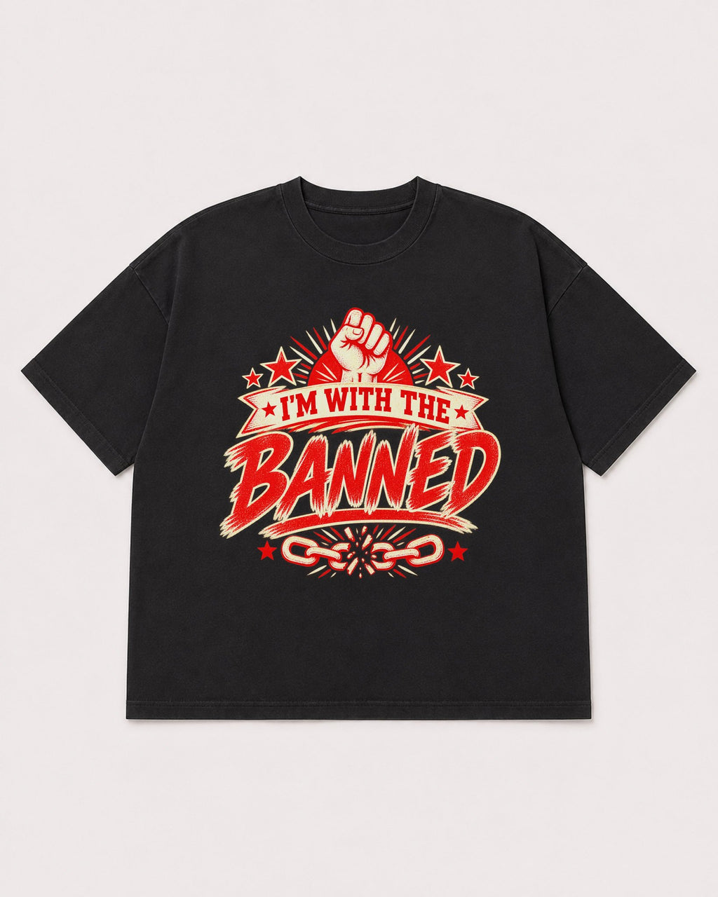 Mockup Boxy Heavyweight Tee Black product