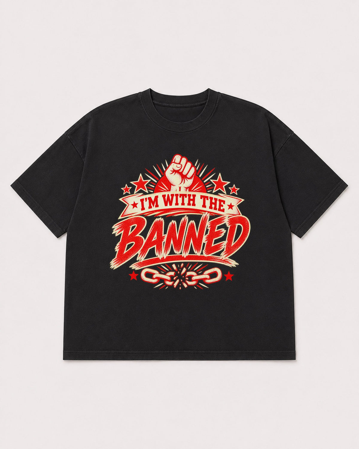 Mockup Boxy Heavyweight Tee Black product