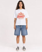 Mockup Boxy Heavyweight Tee White female full-body 06