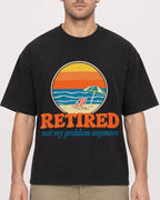 Mockup Boxy Heavyweight Tee Black male close-up 08