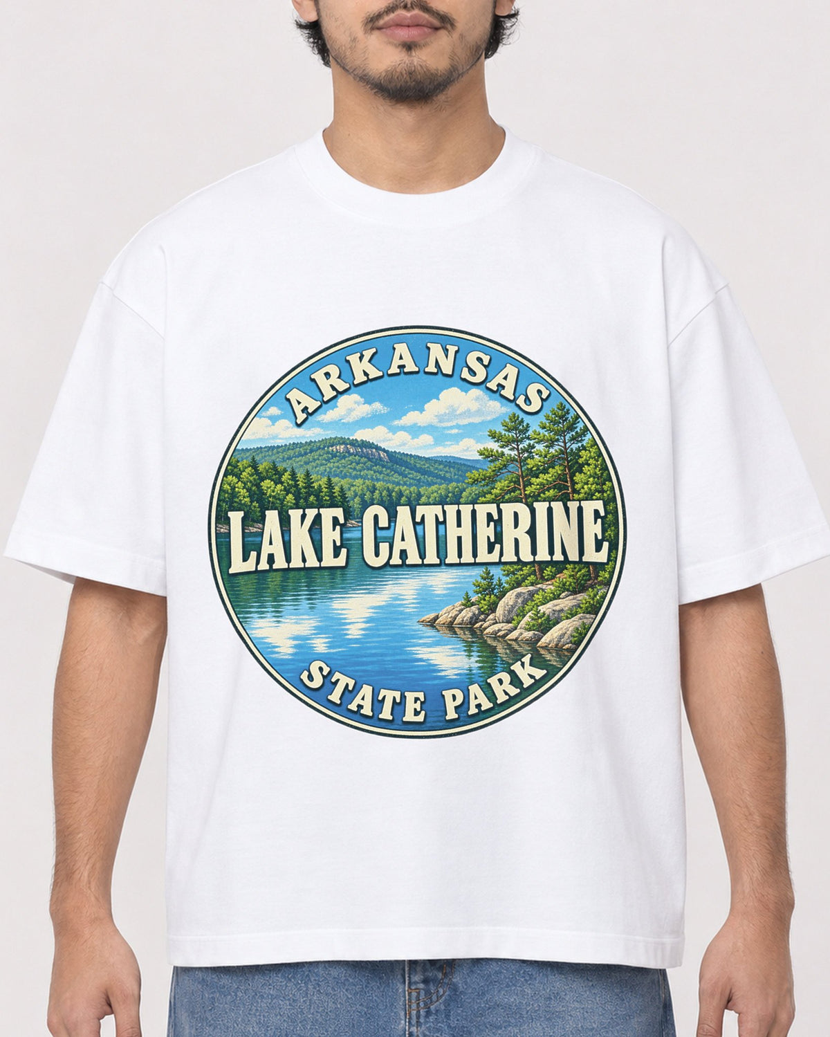 Mockup Boxy Heavyweight Tee White male close-up 02
