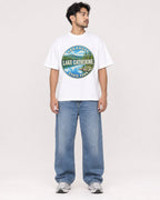 Mockup Boxy Heavyweight Tee White male full-body 02
