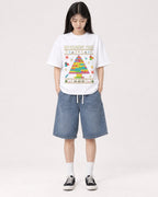 Mockup Boxy Heavyweight Tee White female full-body 01
