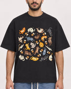 Mockup Boxy Heavyweight Tee Black male close-up 07
