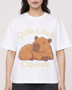 Mockup Boxy Heavyweight Tee White female close-up 03