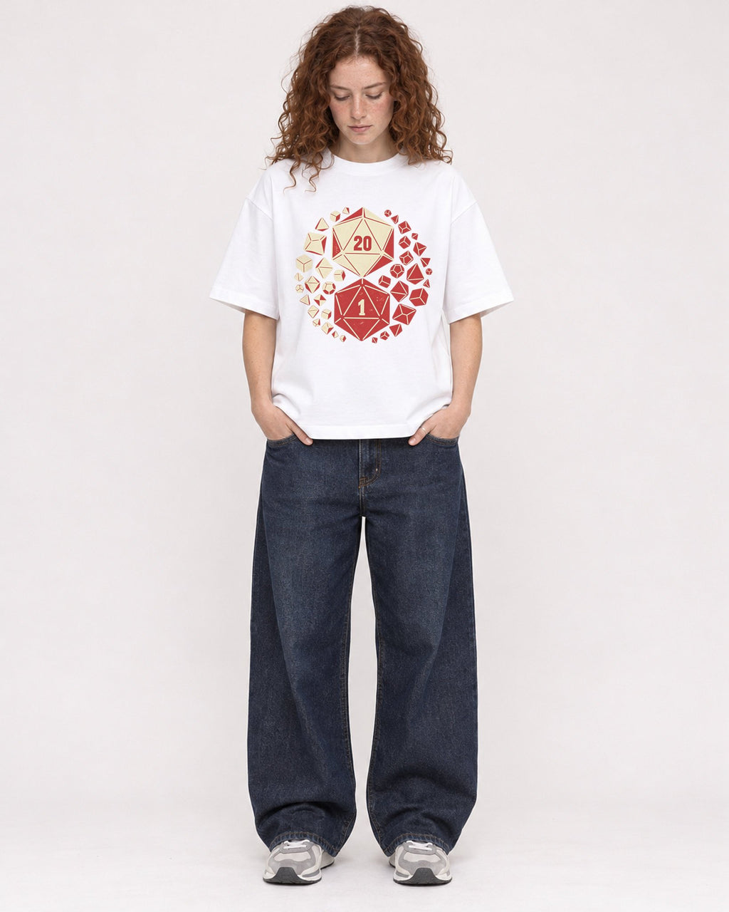 Mockup Boxy Heavyweight Tee White female full-body 09