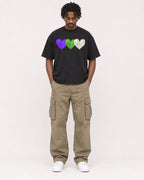 Mockup Boxy Heavyweight Tee Black male full-body 04
