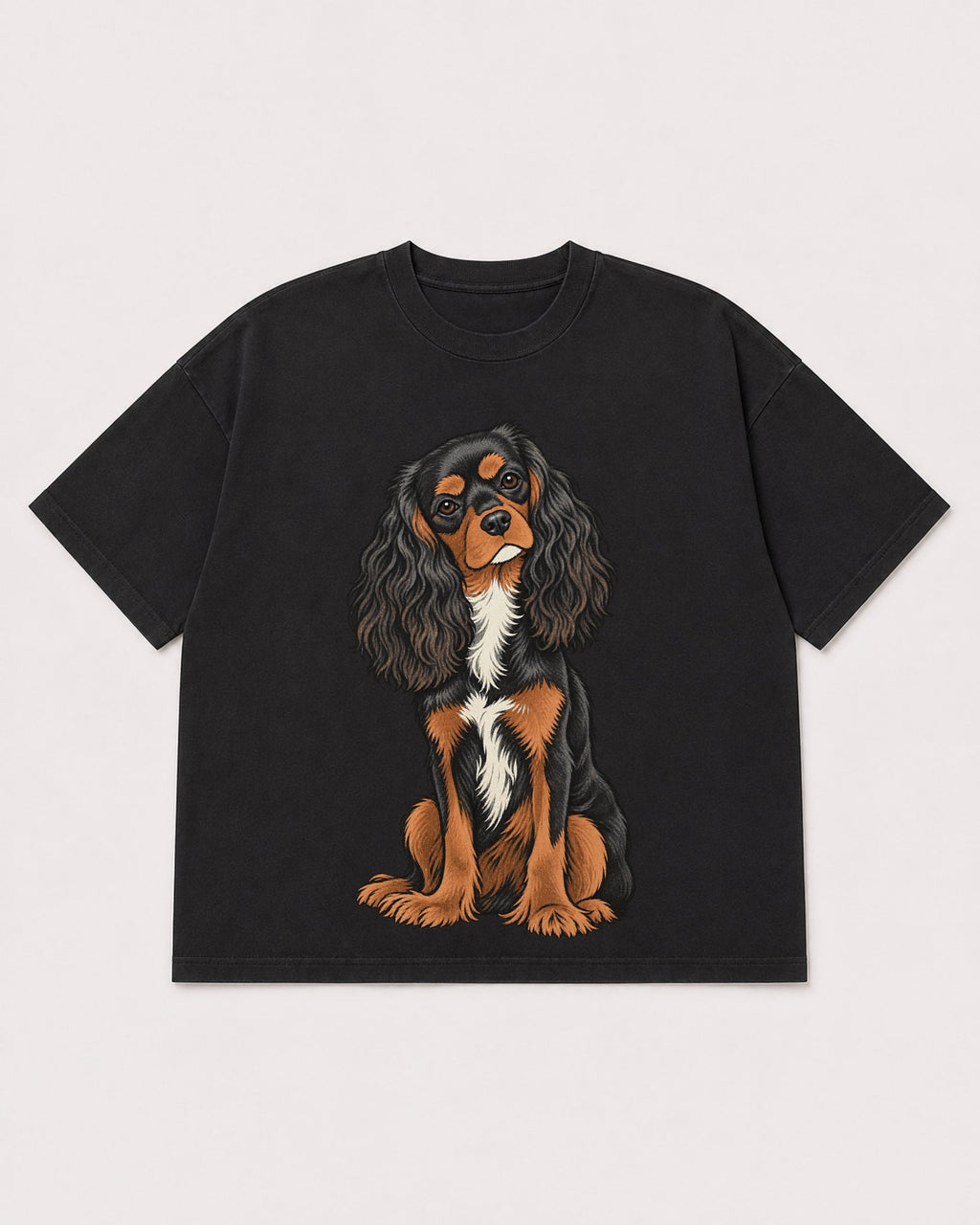 Mockup Boxy Heavyweight Tee Black product