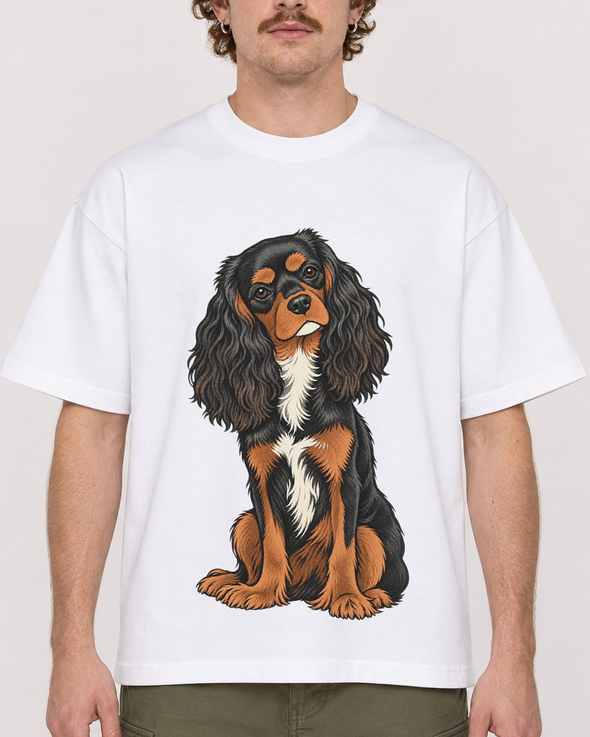 Mockup Boxy Heavyweight Tee White male close-up 09