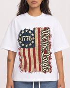 Mockup Boxy Heavyweight Tee White female close-up 06