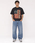 Mockup Boxy Heavyweight Tee Black male full-body 06