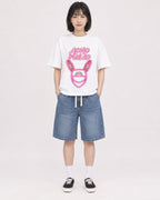Mockup Boxy Heavyweight Tee White female full-body 11