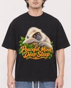 Mockup Boxy Heavyweight Tee Black male close-up 03