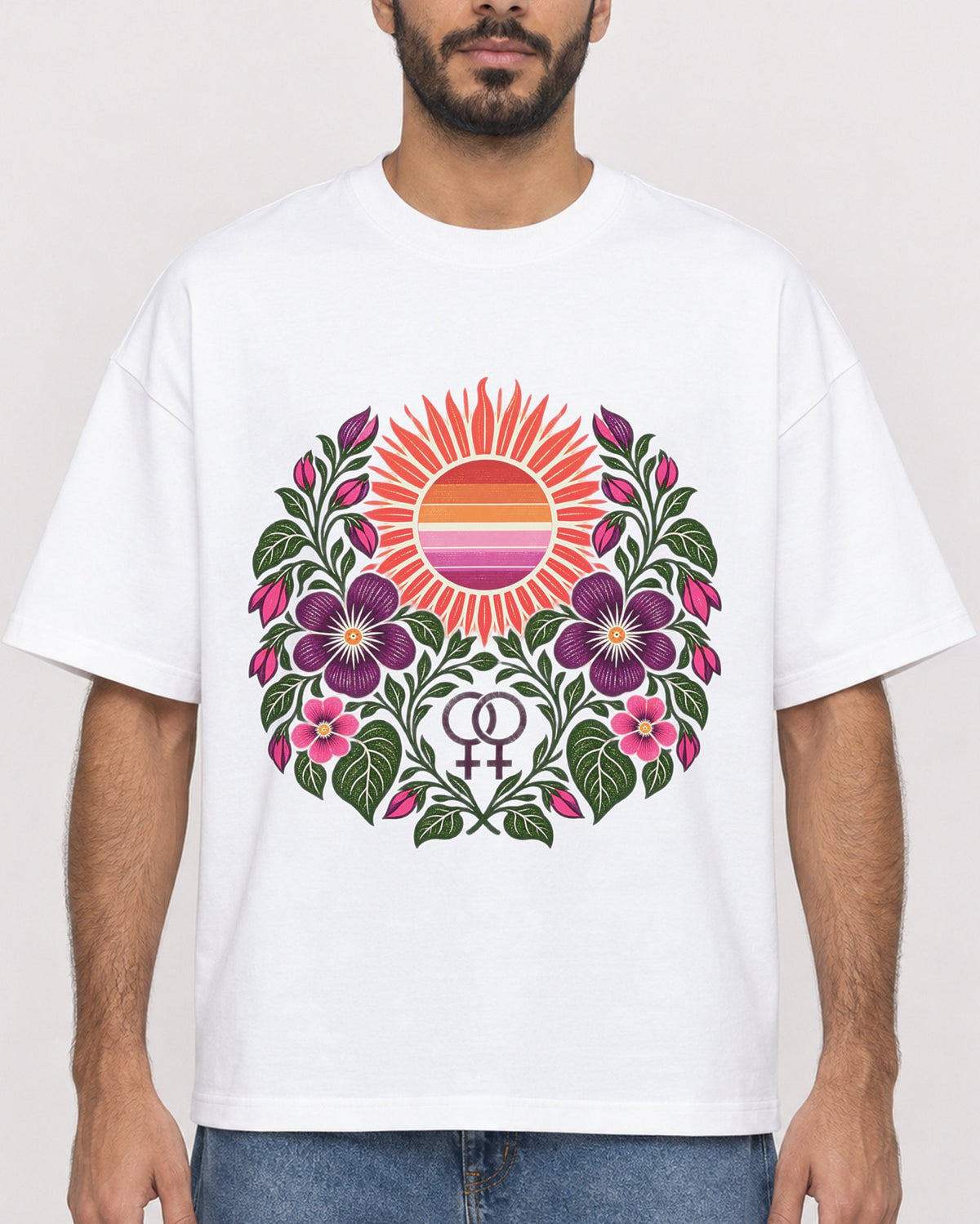 Mockup Boxy Heavyweight Tee White male close-up 07