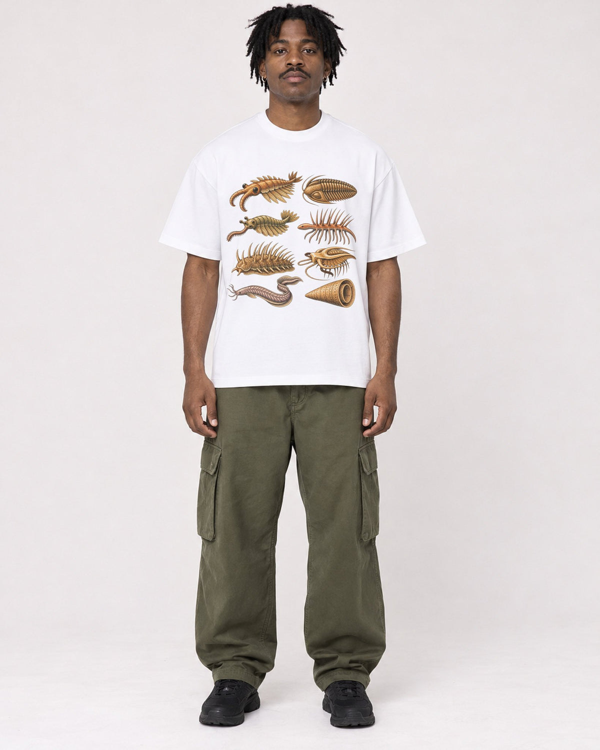 Mockup Boxy Heavyweight Tee White male full-body 04