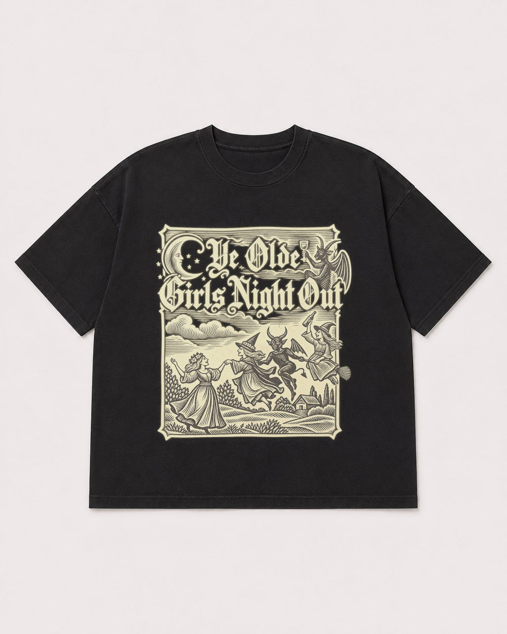 Mockup Boxy Heavyweight Tee Black product