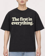 Mockup Boxy Heavyweight Tee Black male close-up 01