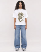 Mockup Boxy Heavyweight Tee White female full-body 10
