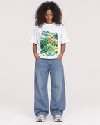 Mockup Boxy Heavyweight Tee White female full-body 05